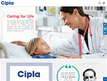 Tablet Screenshot of cipla.com